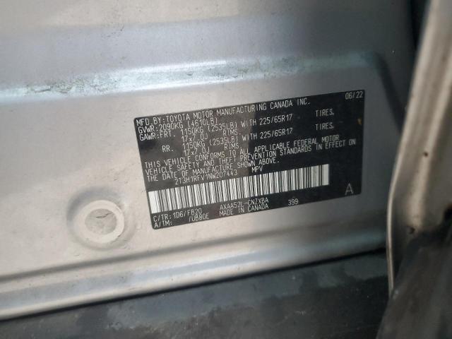2T3H1RFV1NW207443 Toyota a25a-fks