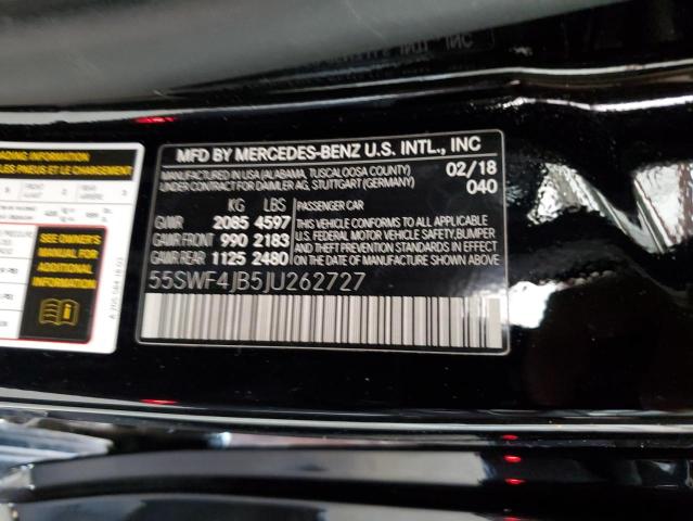 55SWF4JB5JU262727 Mercedes-Benz C 300