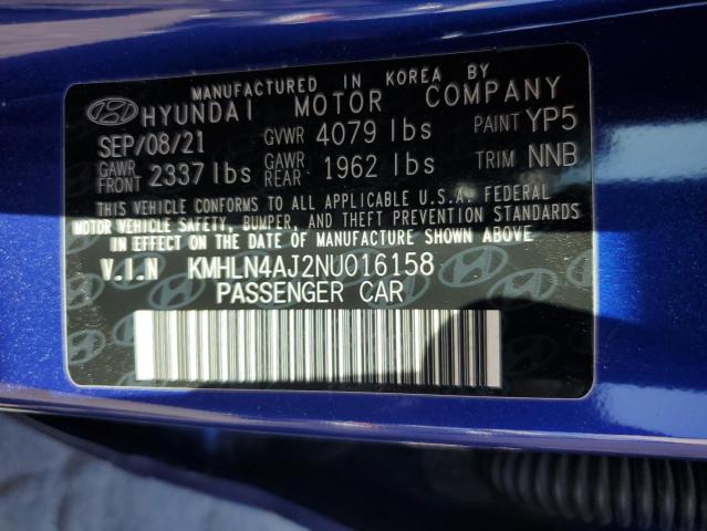 KMHLN4AJ2NU016158 Hyundai gdi kappa