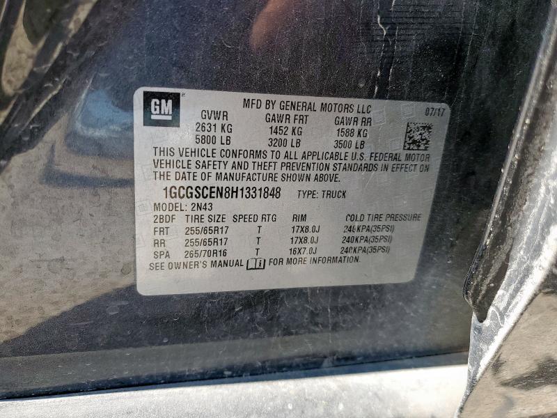 1GCGSCEN8H1331848 Chevrolet COLORADO L