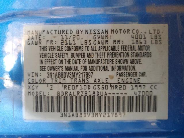 3N1AB8DV3MY217897 Nissan 2021