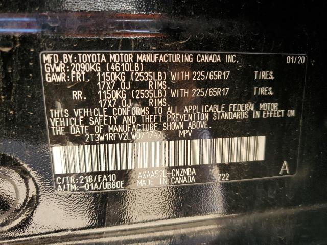 2T3W1RFV2LW071747 Toyota a25a-fks