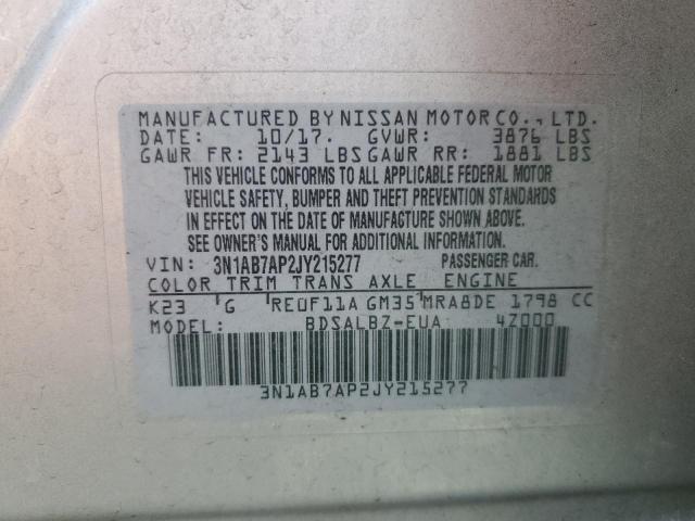 3N1AB7AP2JY215277 Nissan 2018