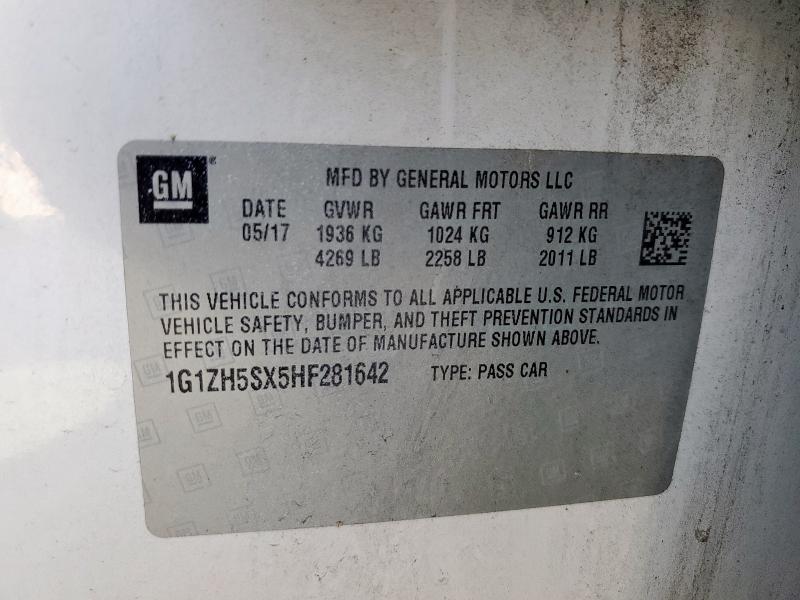 1G1ZH5SX5HF281642 Chevrolet MALIBU PRE