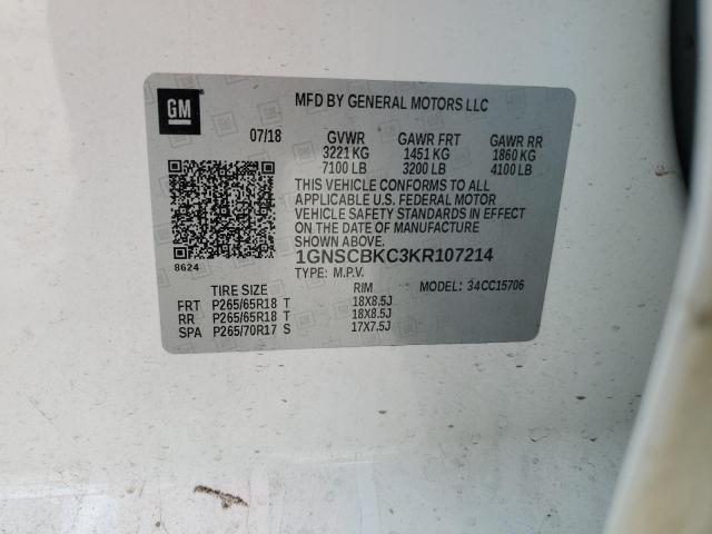 1GNSCBKC3KR107214 Chevrolet TAHOE C150