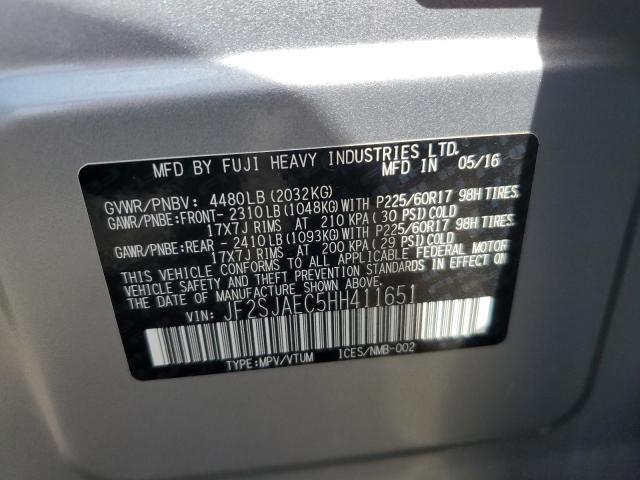 JF2SJAEC5HH411651 Subaru FORESTER 2
