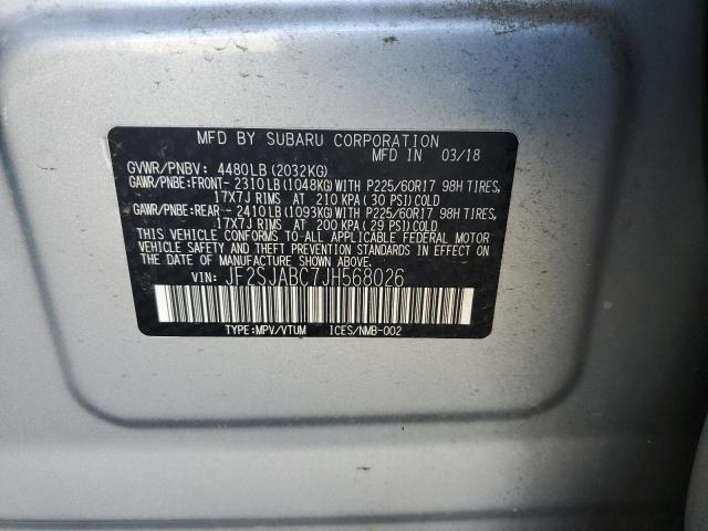 JF2SJABC7JH568026 Subaru naturally aspirated u5