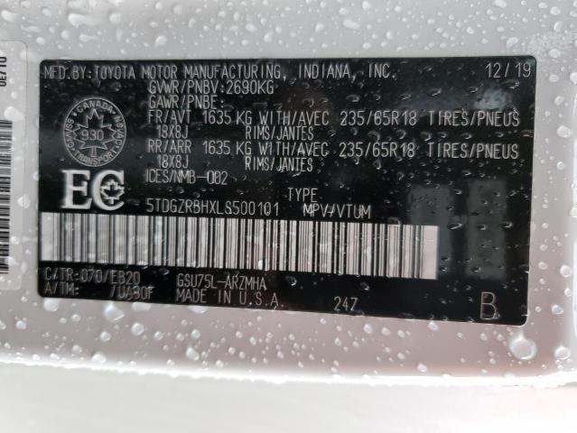 5TDGZRBHXLS500101 Toyota 2gr-fks