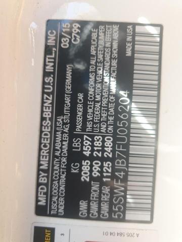 55SWF4JB7FU056204 Mercedes-Benz 2015