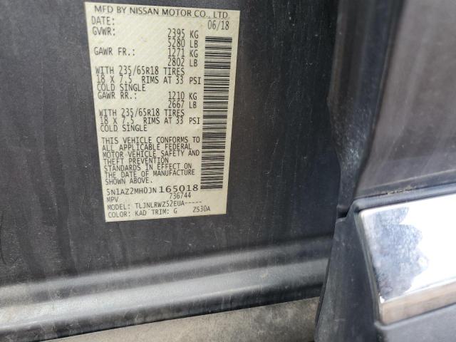 5N1AZ2MH0JN165018 Nissan MURANO S