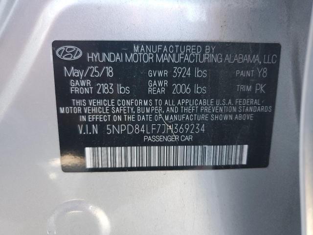 5NPD84LF7JH369234 Hyundai mpi nu