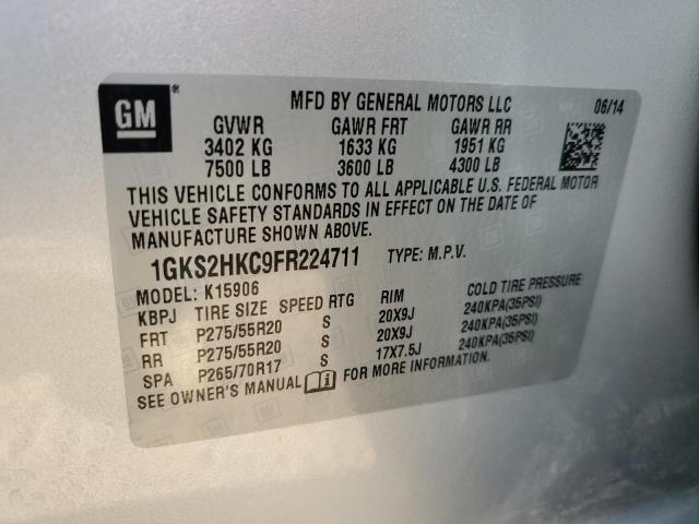 1GKS2HKC9FR224711 GMC YUKON XL K