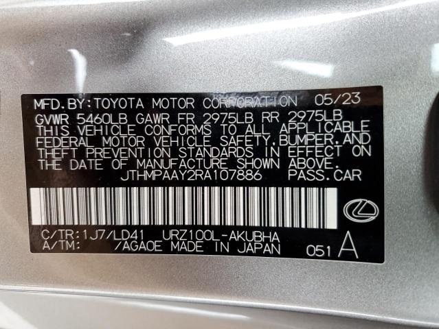 JTHMPAAY2RA107886 Lexus 2ur-gse