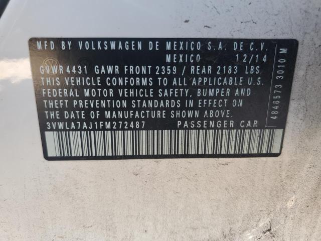 3VWLA7AJ1FM272487 Volkswagen 2015