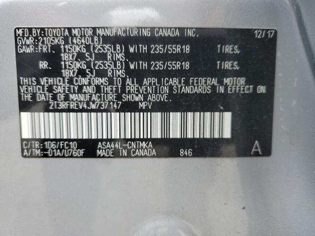 2T3RFREV4JW737147 Toyota 2ar-fe