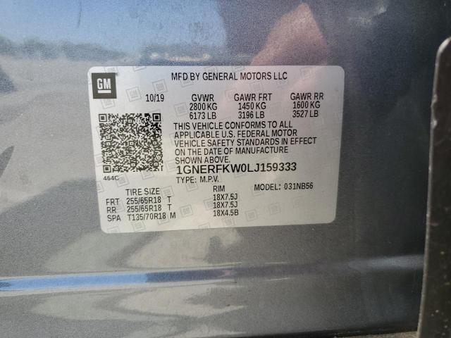 1GNERFKW0LJ159333 Chevrolet lfy - spark ignited direct injection, atss, gen 1