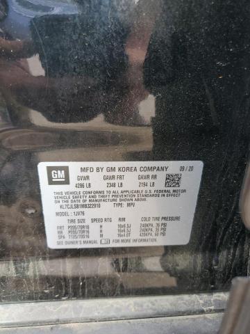 KL7CJLSB1MB322910 Chevrolet TRAX 1LT