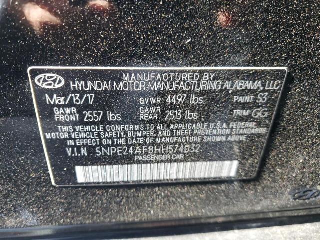 5NPE24AF8HH574032 Hyundai 2017
