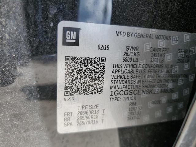 1GCGSCEN8K1244636 Chevrolet COLORADO L