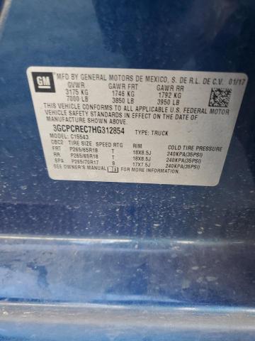 3GCPCREC7HG312854 Chevrolet l83 - sidi: spark ignited direct injection, vvt: variable valve timing, afm, e85 max, alum