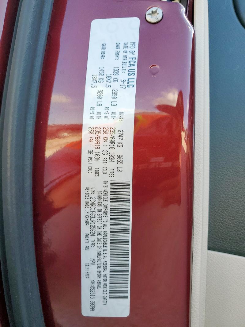 2C4RC1FG3JR125624 Chrysler PACIFICA T