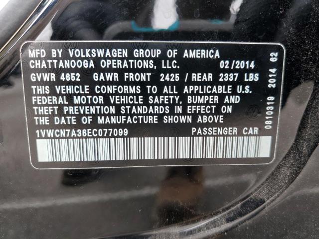 1VWCN7A36EC077099 Volkswagen PASSAT SEL