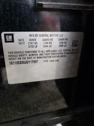 1G1105S38JU117997 Chevrolet lfx - spark ignited direct injection, vvt, e85 max, alum