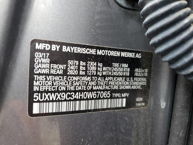 5UXWX9C34H0W67065 BMW X3 XDRIVE2