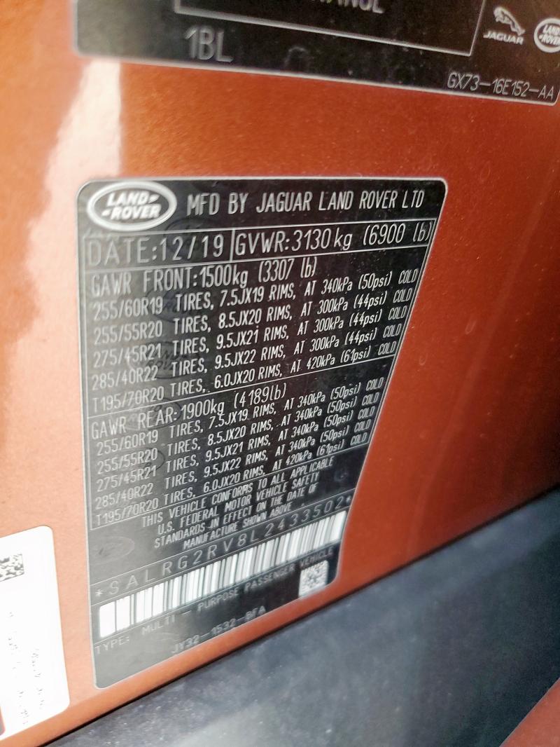 SALRG2RV8L2433502 Land Rover Discovery