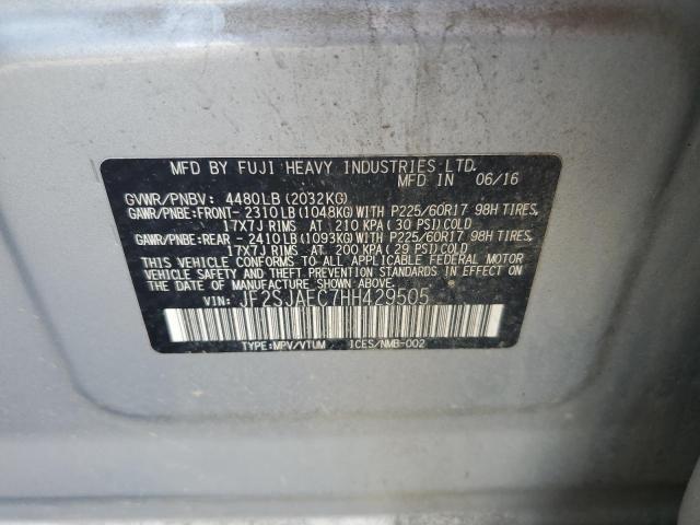 JF2SJAEC7HH429505 Subaru naturally aspirated u5
