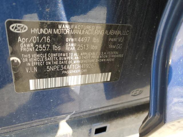 5NPE34AF1GH419267 Hyundai SONATA SPO
