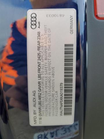 WAUTNAF5XKA019379 Audi 2019