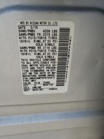 JN8AS5MT5FW154472 Nissan ROGUE SELE