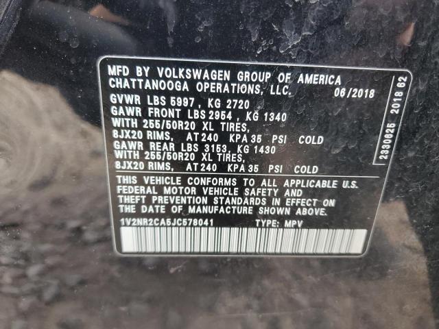 1V2NR2CA5JC578041 Volkswagen 2018