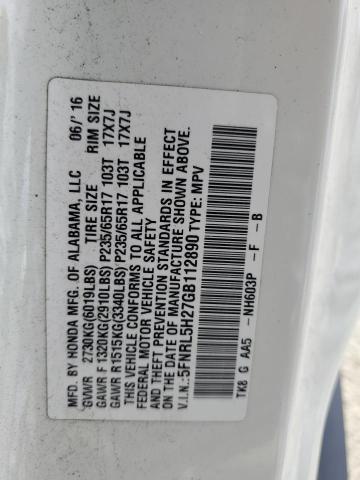 5FNRL5H27GB112890 Honda j35z8