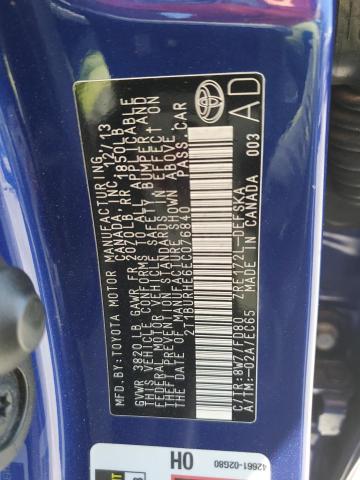 2T1BURHE6EC076840 Toyota COROLLA L