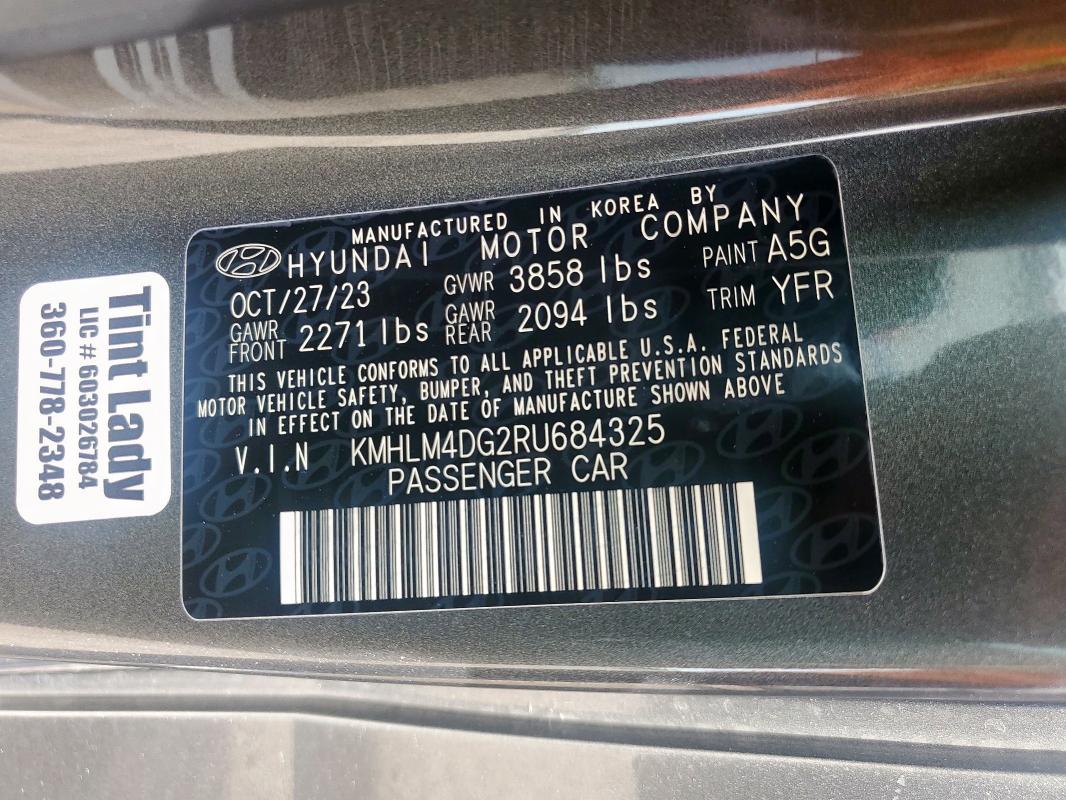 KMHLM4DG2RU684325 Hyundai mpi nu pe
