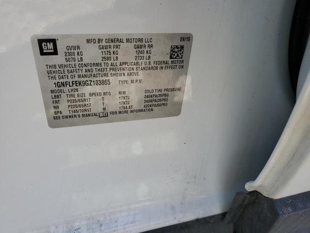 1GNFLFEK9GZ103865 Chevrolet EQUINOX LT