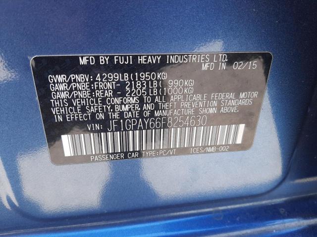 JF1GPAY66F8254630 Subaru 2.0l na