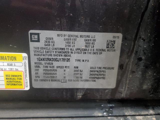 1GKKVRKD0GJ178126 GMC ACADIA SLT