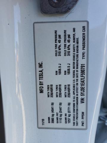 5YJ3E1EA7LF590791 Tesla 2020