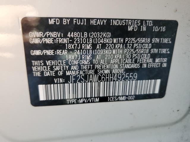 JF2SJAWC6HH492559 Subaru naturally aspirated u5