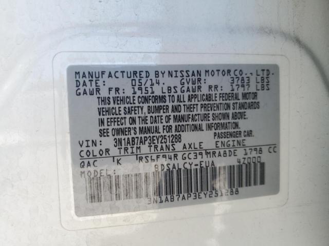 3N1AB7AP3EY251288 Nissan Sentra