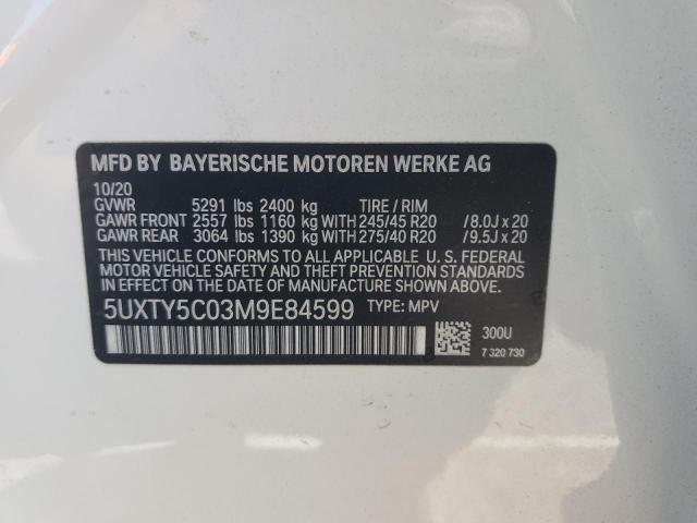 5UXTY5C03M9E84599 BMW X3 XDRIVE3