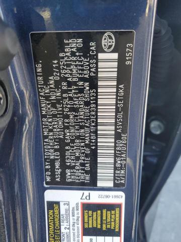 4T4BF1FK3ER391135 Toyota CAMRY L
