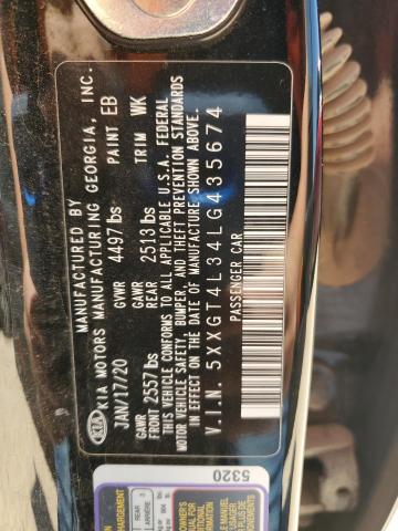 5XXGT4L34LG435674 KIA gdi
