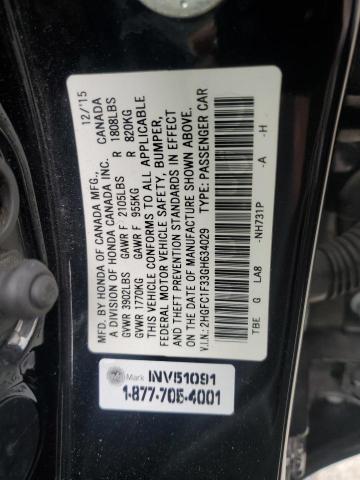 2HGFC1F33GH634029 Honda CIVIC EX