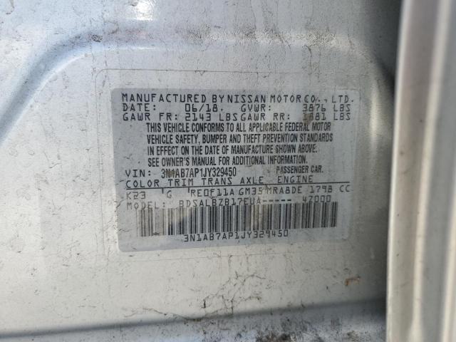 3N1AB7AP1JY329450 Nissan SENTRA S