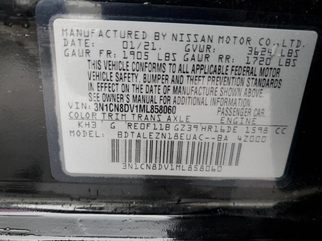 3N1CN8DV1ML858060 Nissan Versa