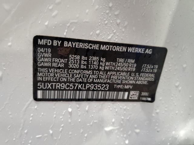 5UXTR9C57KLP93523 BMW X3 XDRIVE3